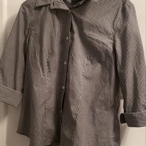 Jones New York blouse plaid bnw